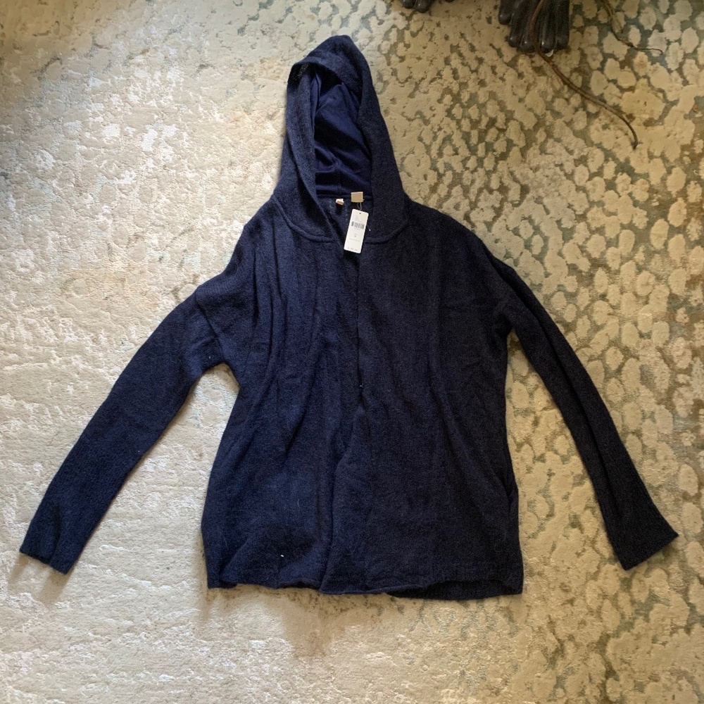 MOTH / Anthropology - light weight knit cardigan with hood